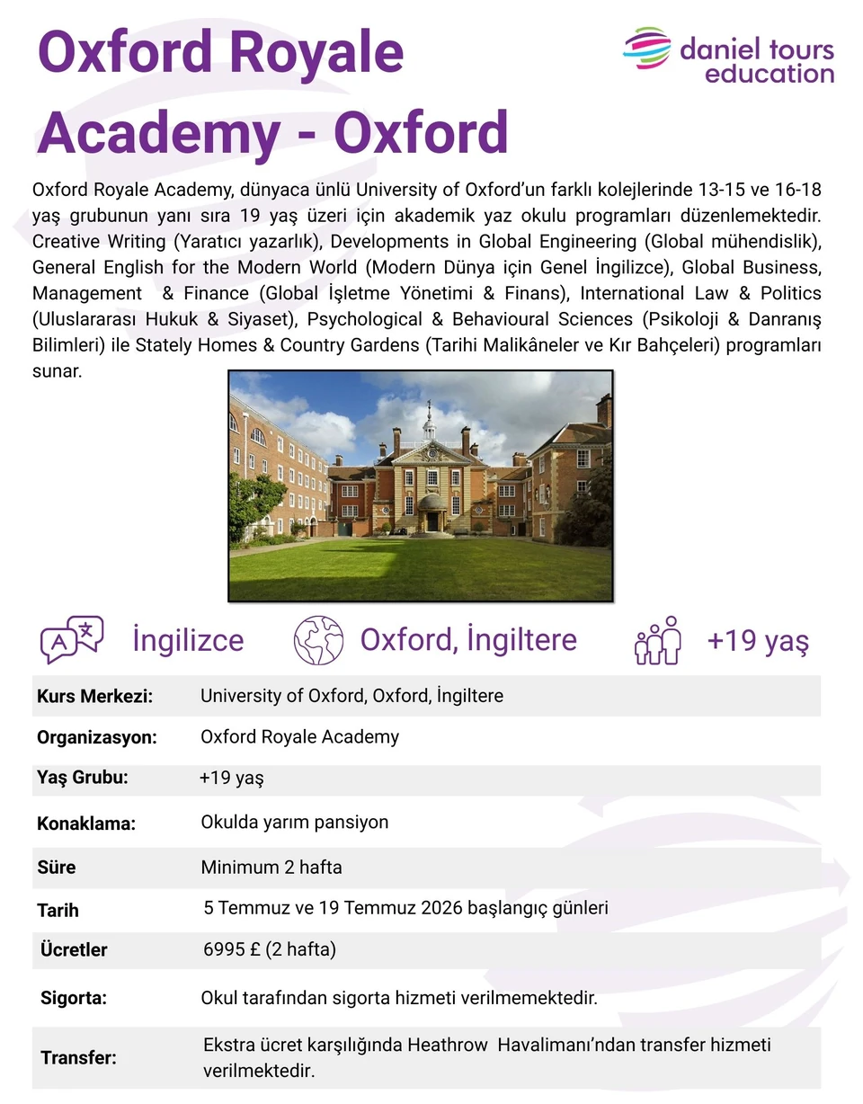 Oxford Royale Oxford +19 yaş