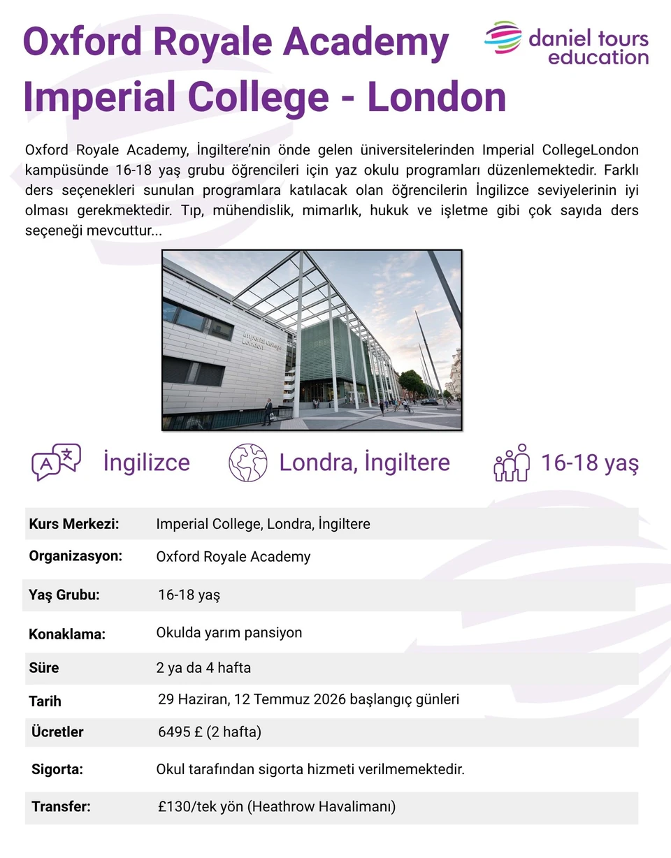 Oxford Royale Academy - Imperial College London - İngiltere